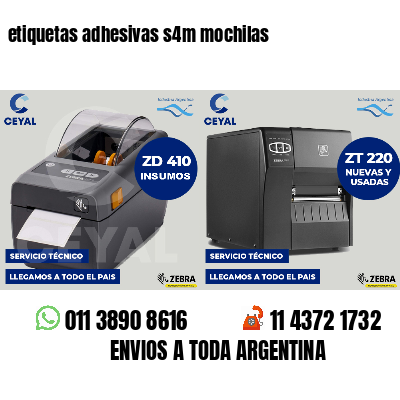 etiquetas adhesivas s4m mochilas