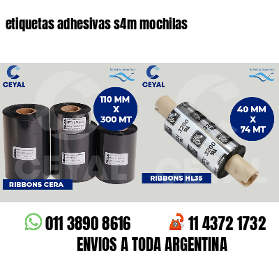 etiquetas adhesivas s4m mochilas