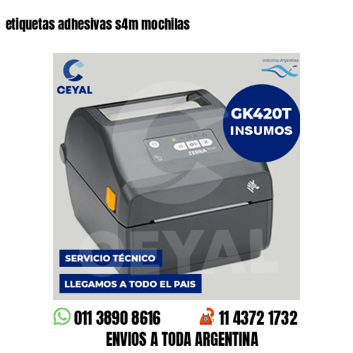 etiquetas adhesivas s4m mochilas