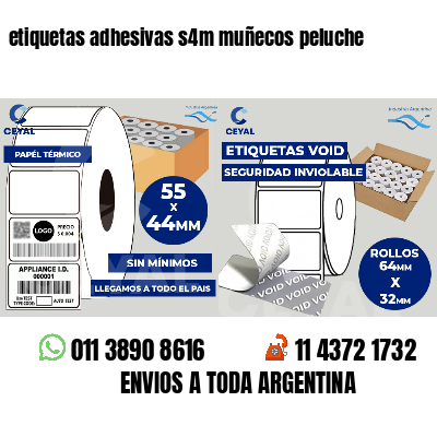 etiquetas adhesivas s4m muñecos peluche