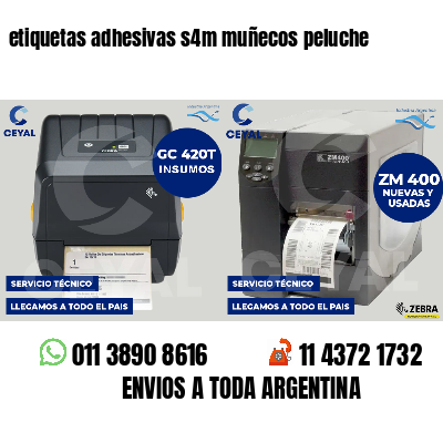 etiquetas adhesivas s4m muñecos peluche