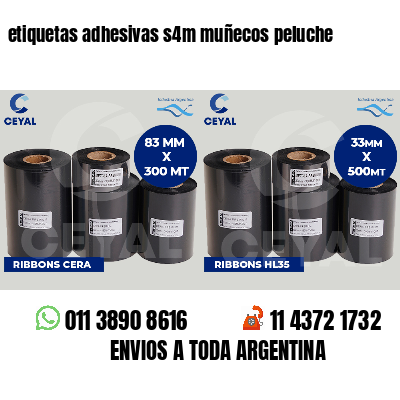 etiquetas adhesivas s4m muñecos peluche