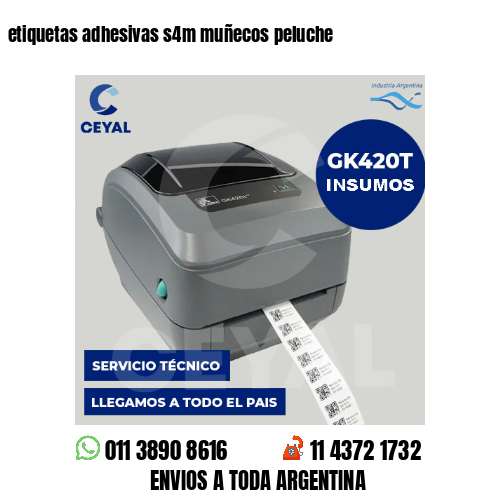 etiquetas adhesivas s4m muñecos peluche