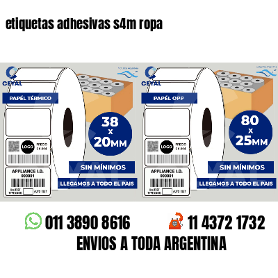 etiquetas adhesivas s4m ropa