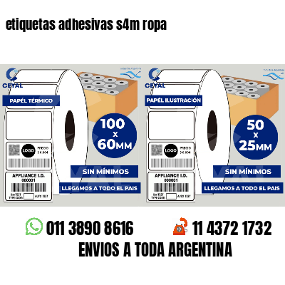 etiquetas adhesivas s4m ropa