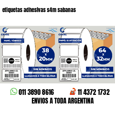 etiquetas adhesivas s4m sabanas