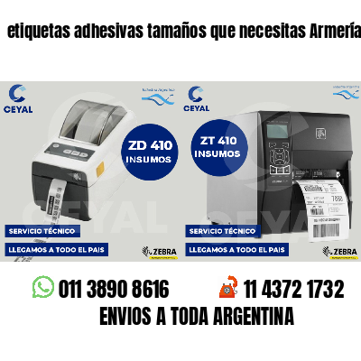 etiquetas adhesivas tamaños que necesitas Armerías