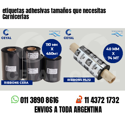etiquetas adhesivas tamaños que necesitas Carnicerías