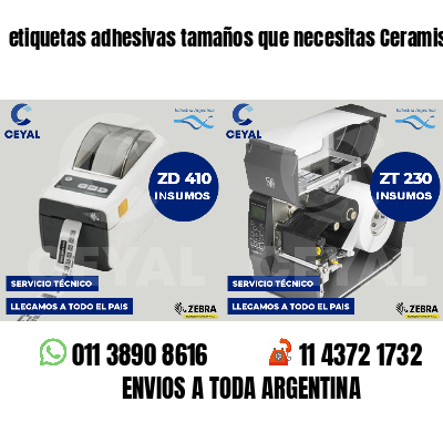 etiquetas adhesivas tamaños que necesitas Ceramistas