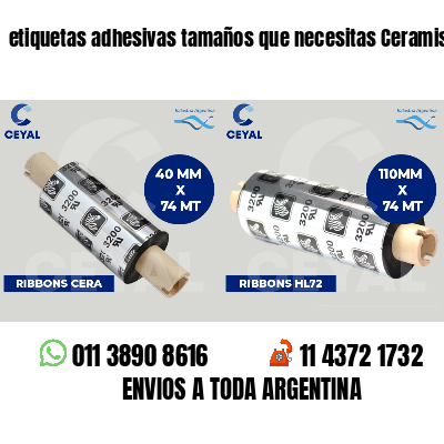 etiquetas adhesivas tamaños que necesitas Ceramistas