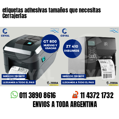 etiquetas adhesivas tamaños que necesitas Cerrajerías