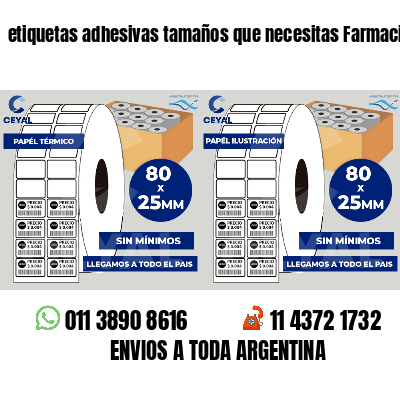 etiquetas adhesivas tamaños que necesitas Farmacias