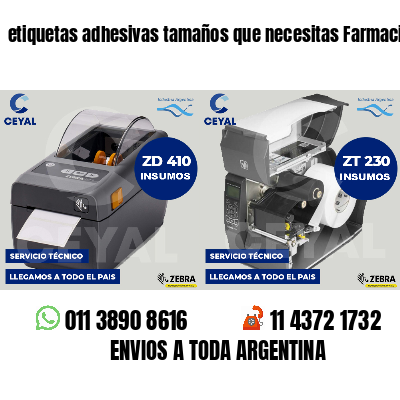 etiquetas adhesivas tamaños que necesitas Farmacias