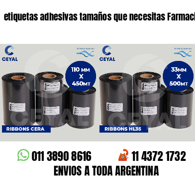 etiquetas adhesivas tamaños que necesitas Farmacias