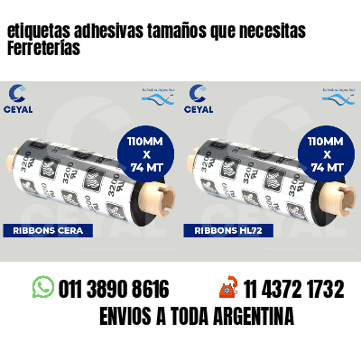 etiquetas adhesivas tamaños que necesitas Ferreterías