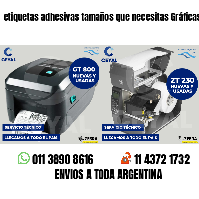 etiquetas adhesivas tamaños que necesitas Gráficas