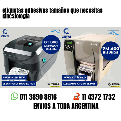 etiquetas adhesivas tamaños que necesitas Kinesiología