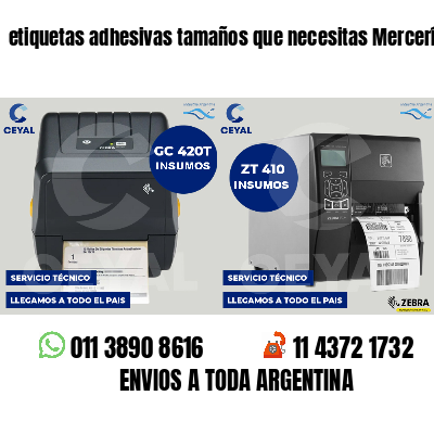 etiquetas adhesivas tamaños que necesitas Mercerías