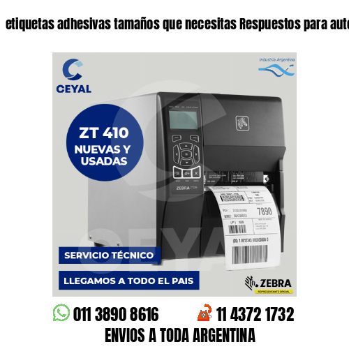 etiquetas adhesivas tamaños que necesitas Respuestos para automotores