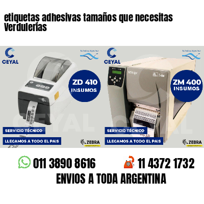 etiquetas adhesivas tamaños que necesitas Verdulerías