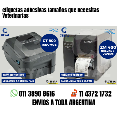 etiquetas adhesivas tamaños que necesitas Veterinarias
