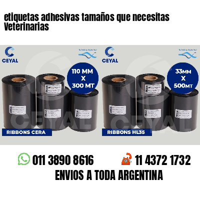 etiquetas adhesivas tamaños que necesitas Veterinarias