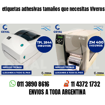 etiquetas adhesivas tamaños que necesitas Viveros