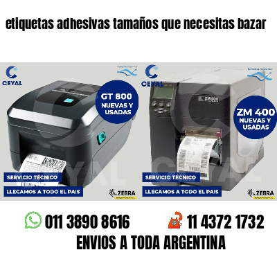 etiquetas adhesivas tamaños que necesitas bazar