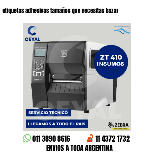 etiquetas adhesivas tamaños que necesitas bazar