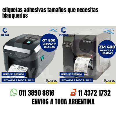 etiquetas adhesivas tamaños que necesitas blanquerías
