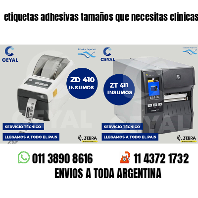 etiquetas adhesivas tamaños que necesitas clinicas