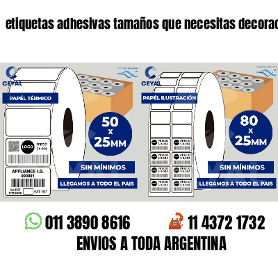 etiquetas adhesivas tamaños que necesitas decoración