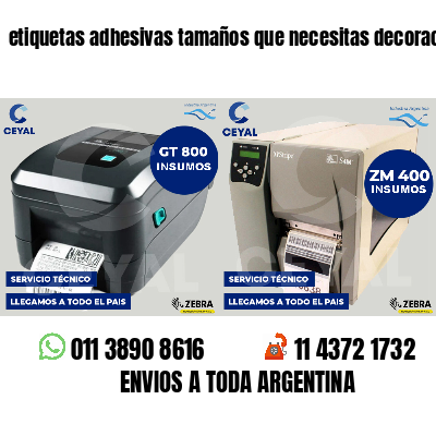 etiquetas adhesivas tamaños que necesitas decoración