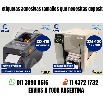 etiquetas adhesivas tamaños que necesitas depositos