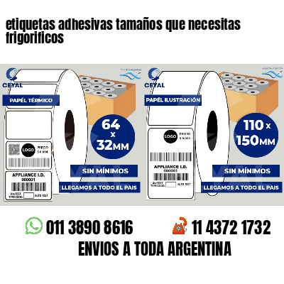 etiquetas adhesivas tamaños que necesitas frigorificos