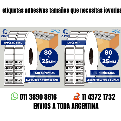 etiquetas adhesivas tamaños que necesitas joyerias