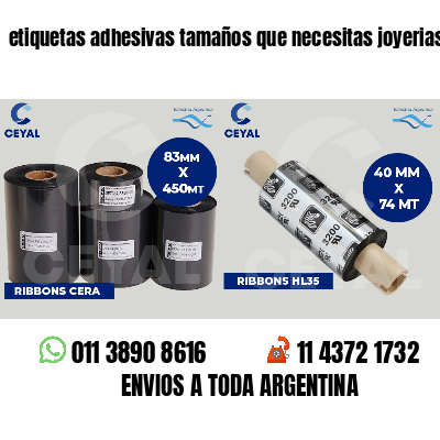etiquetas adhesivas tamaños que necesitas joyerias