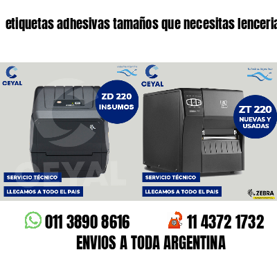 etiquetas adhesivas tamaños que necesitas lenceria