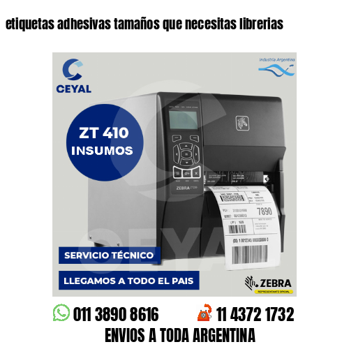 etiquetas adhesivas tamaños que necesitas librerias