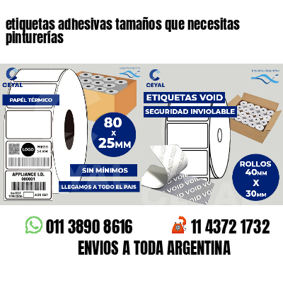 etiquetas adhesivas tamaños que necesitas pinturerías