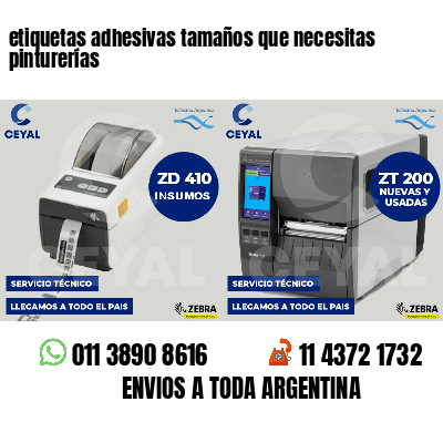 etiquetas adhesivas tamaños que necesitas pinturerías