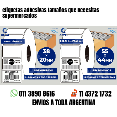 etiquetas adhesivas tamaños que necesitas supermercados
