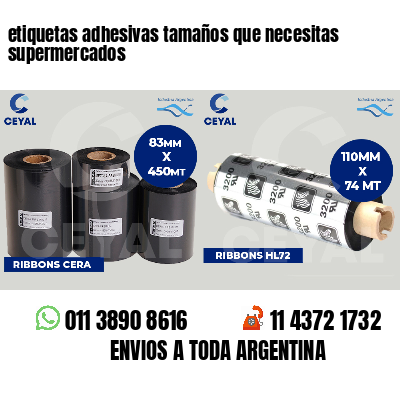 etiquetas adhesivas tamaños que necesitas supermercados