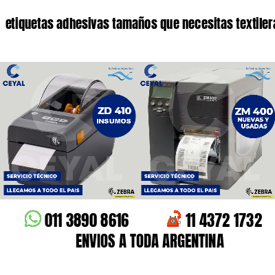 etiquetas adhesivas tamaños que necesitas textileras