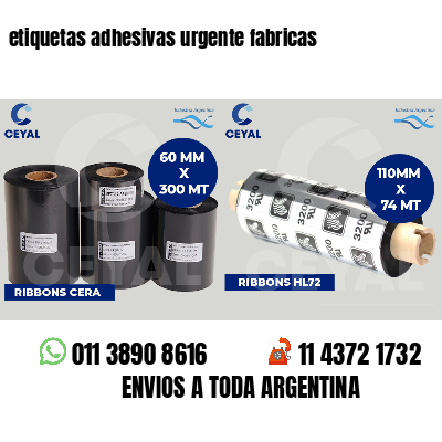 etiquetas adhesivas urgente fabricas