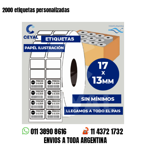 2000 etiquetas personalizadas