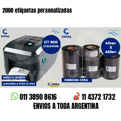 2000 etiquetas personalizadas