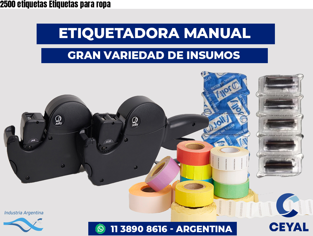 2500 etiquetas Etiquetas para ropa