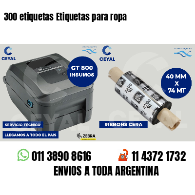 300 etiquetas Etiquetas para ropa