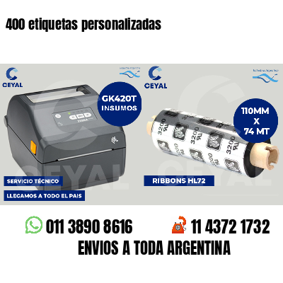400 etiquetas personalizadas